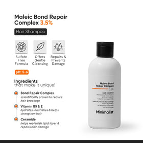 Minimalist back label close-up listing ingredients and usage benefits