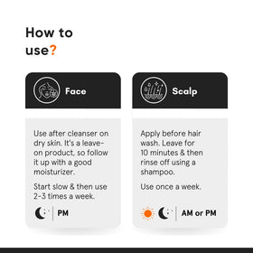 Scalp application image of Minimalist toner showing precise spot treatment benefit