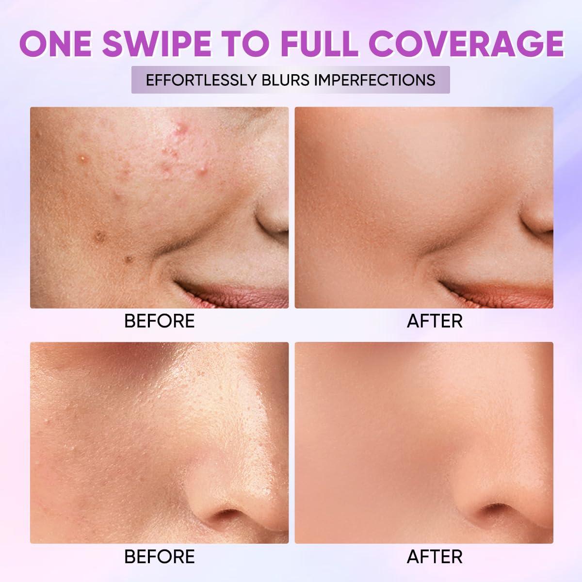 MINIMELI cream-to-liquid texture swatch blending smoothly for buildable coverage