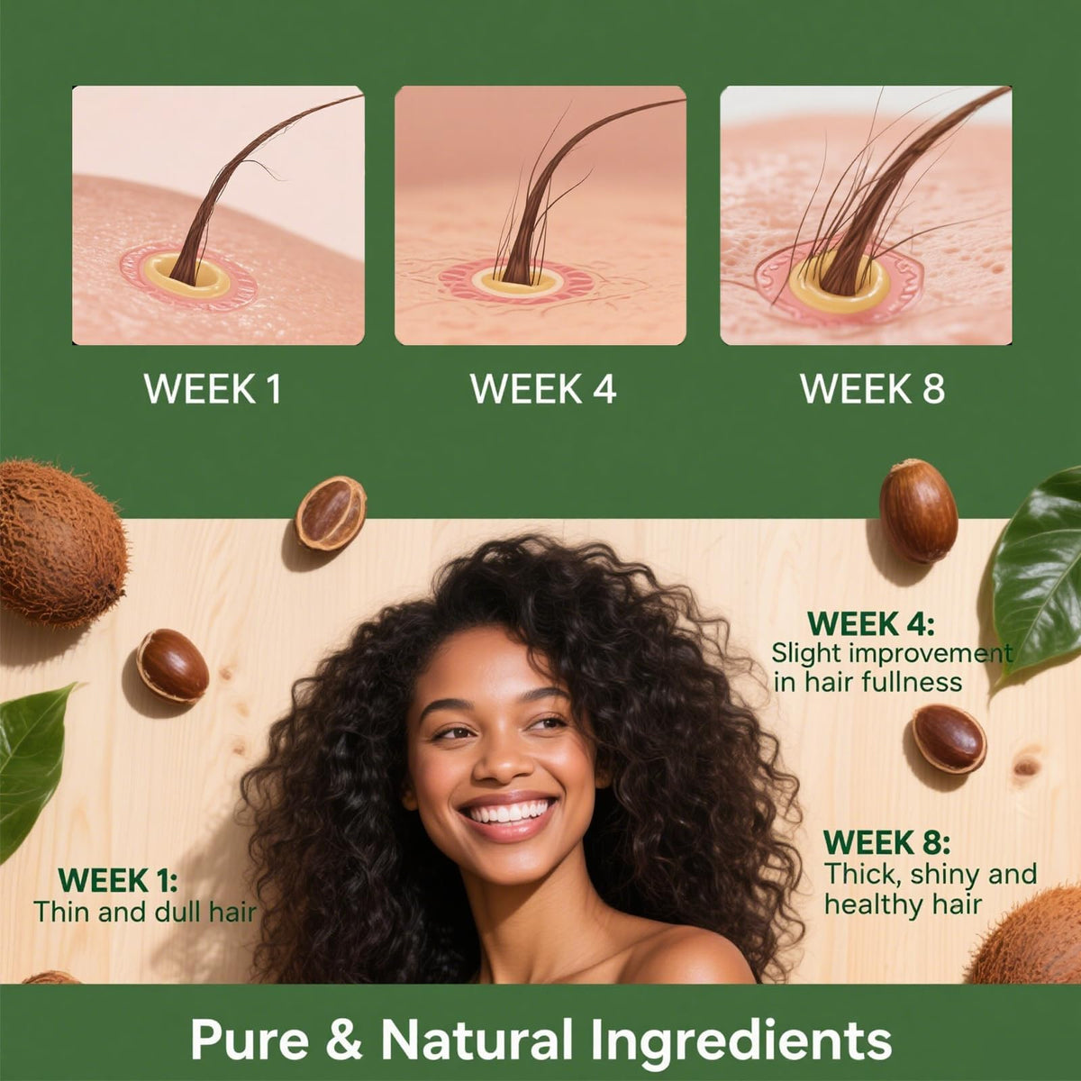 Applying Minnah to braids to nourish scalp and reduce frizz