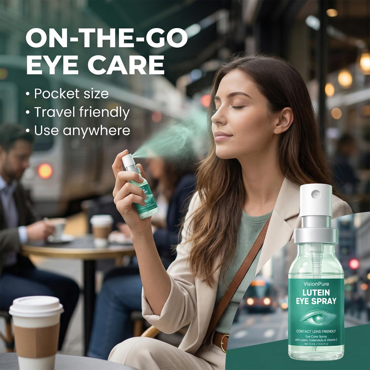Minnah ultra-fine mist closeup demonstrating gentle non-contact cleansing