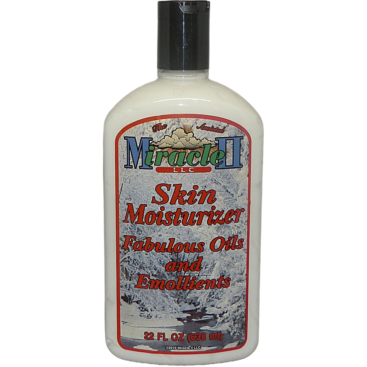 Miracle II front label 22 oz bottle showing natural moisturizer benefits