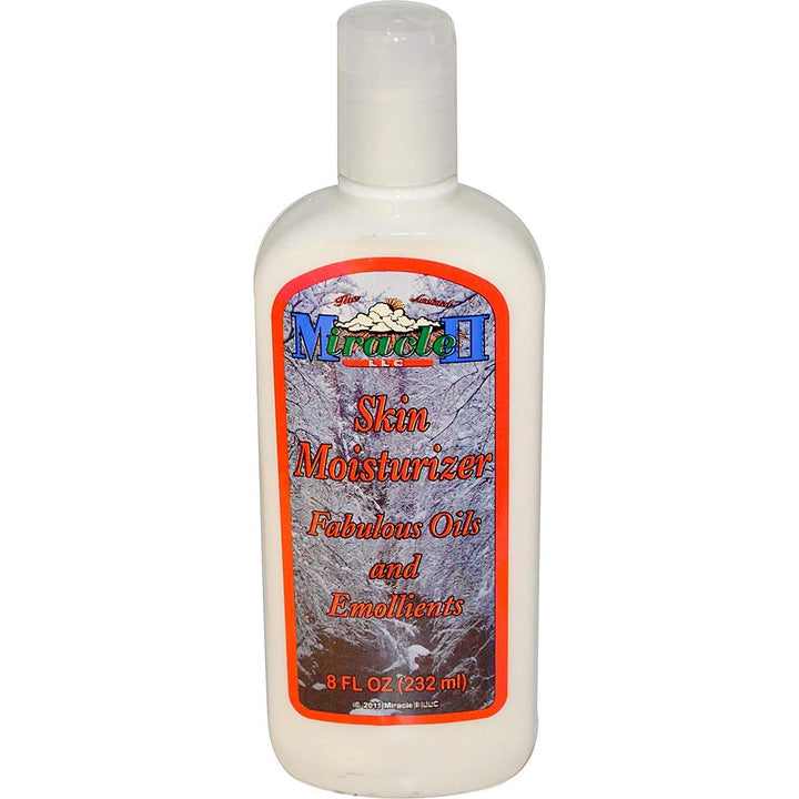 Miracle II front bottle showing natural moisturizer that hydrates without clogging pores