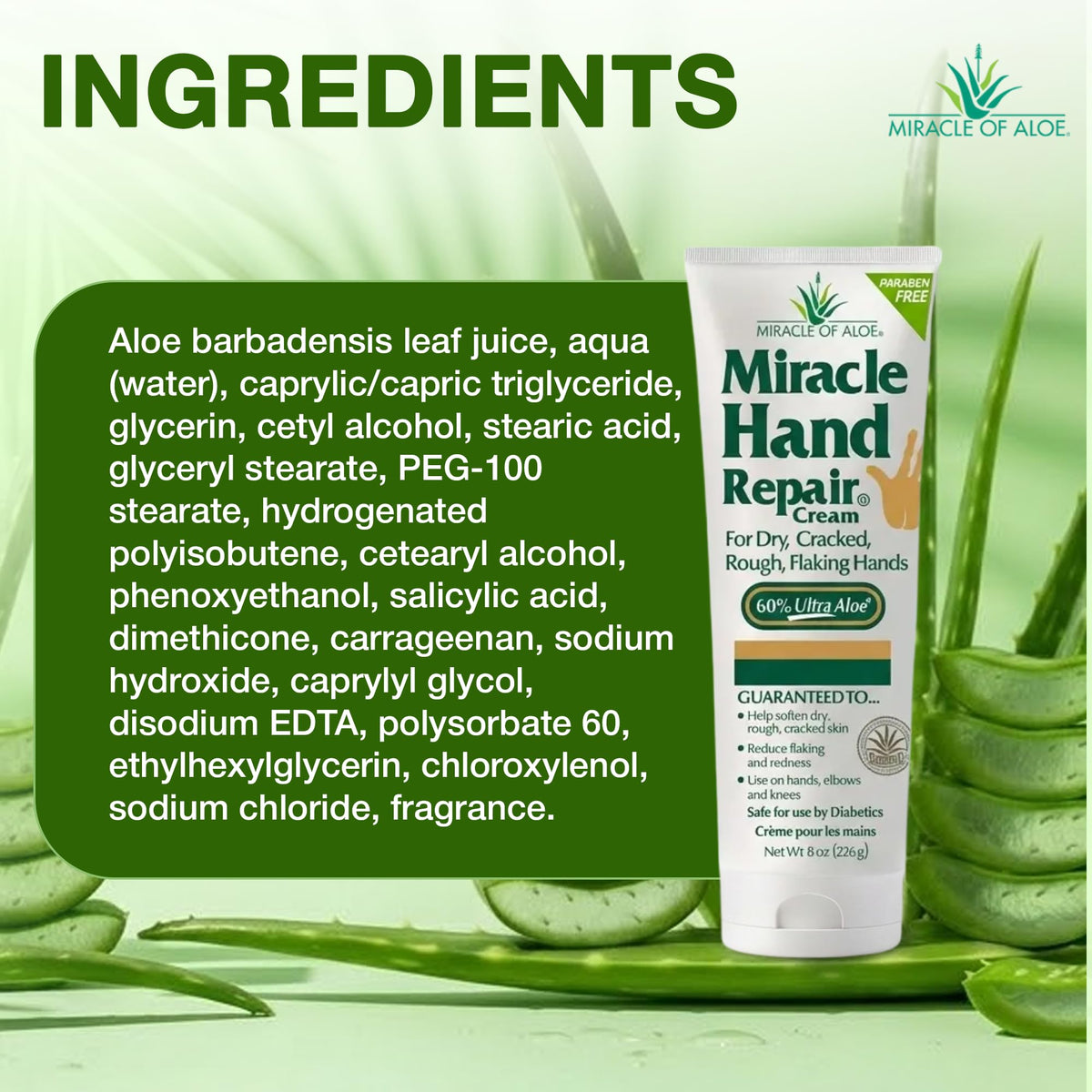Miracle of Aloe two-pack staged for home and on-the-go hand care