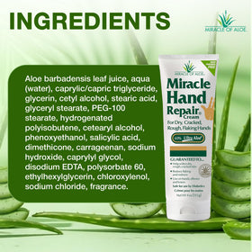 Miracle of Aloe treating elbow rough patch showing versatile healing use