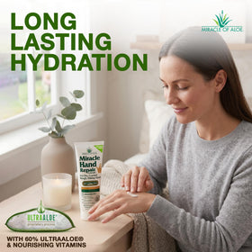 Miracle of Aloe applied to elbow displaying smoothing of rough patches