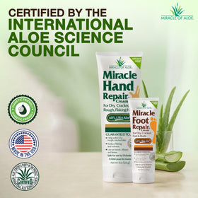 Miracle of Aloe front view of 1oz foot repair tube for travel hydration