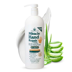 Miracle of Aloe front bottle showing label and size, conveys concentrated repair