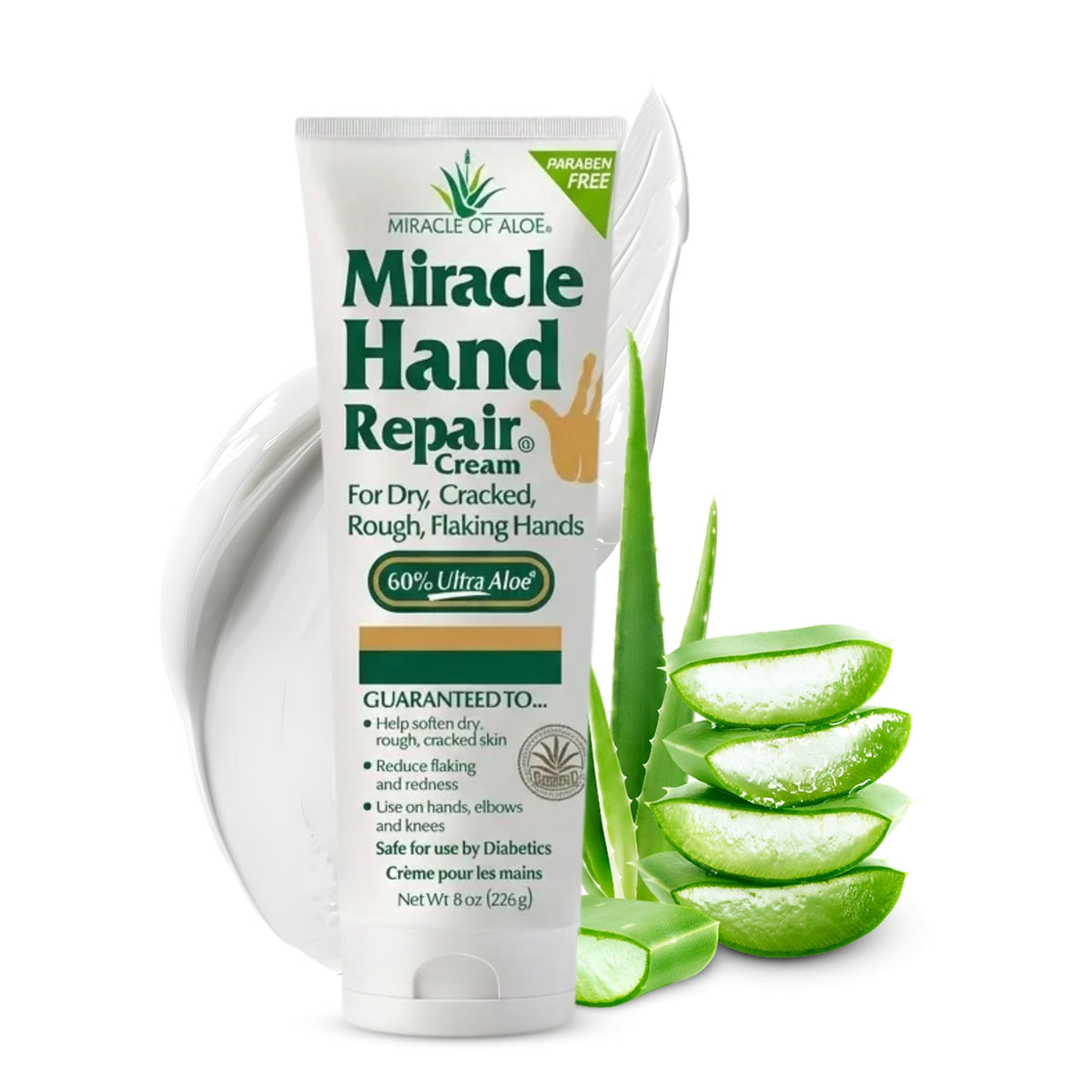 Miracle of Aloe front packaging showing 8 oz tube and benefits