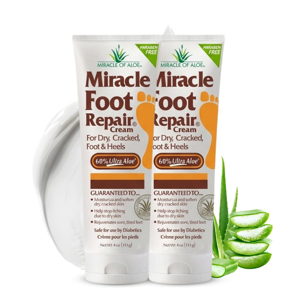 Miracle of Aloe front packaging showing 4 oz tube and benefits