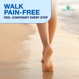 Miracle of Aloe before and after feet showing visible heel improvement