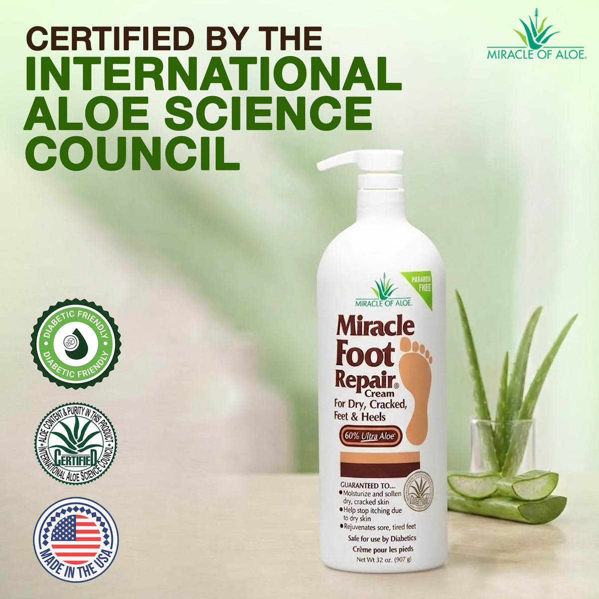 Miracle of Aloe open jar texture shot highlighting creamy aloe-rich consistency