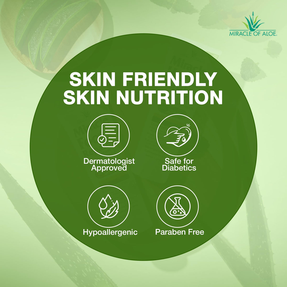 Miracle of Aloe label and ingredients view highlighting aloe concentration