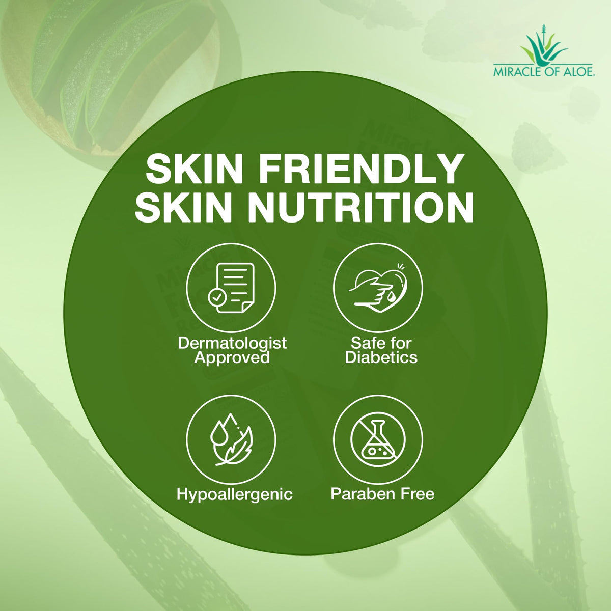 Miracle of Aloe night routine with cotton gloves for overnight intensive repair