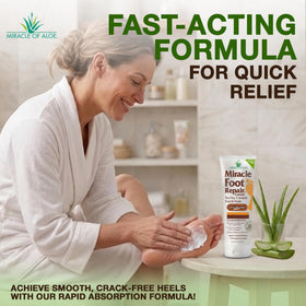 Miracle of Aloe cream absorbed on skin showing non-greasy finish