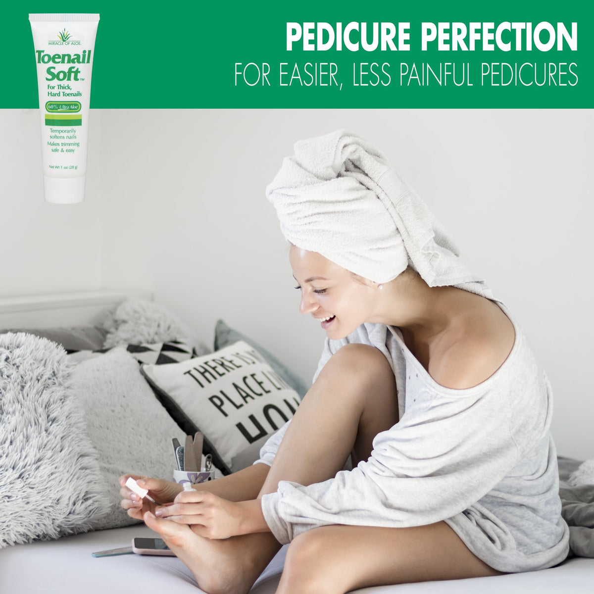 Miracle of Aloe open cap with cream dispensed, ready-to-use fast-acting benefit