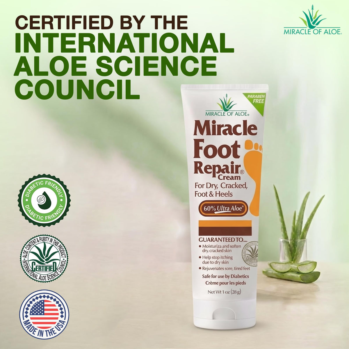Miracle of Aloe open jar texture highlighting rich aloe hydration