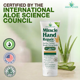Miracle of Aloe open tube with cream texture demonstrating fast absorption benefit
