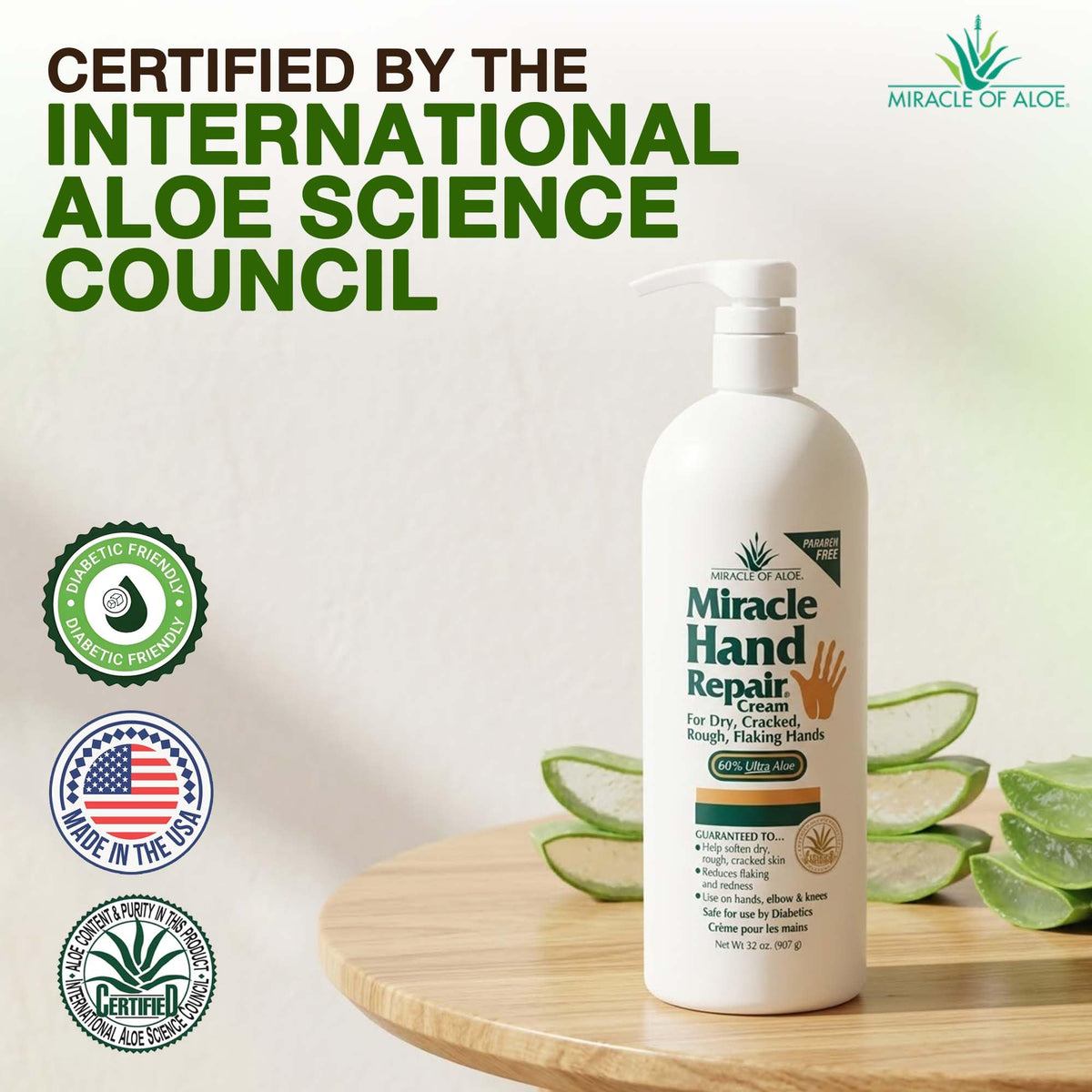 Miracle of Aloe cream texture close-up illustrating quick absorption and smoothness