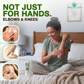 Miracle of Aloe travel-sized tube inside a handbag for on-the-go moisturization