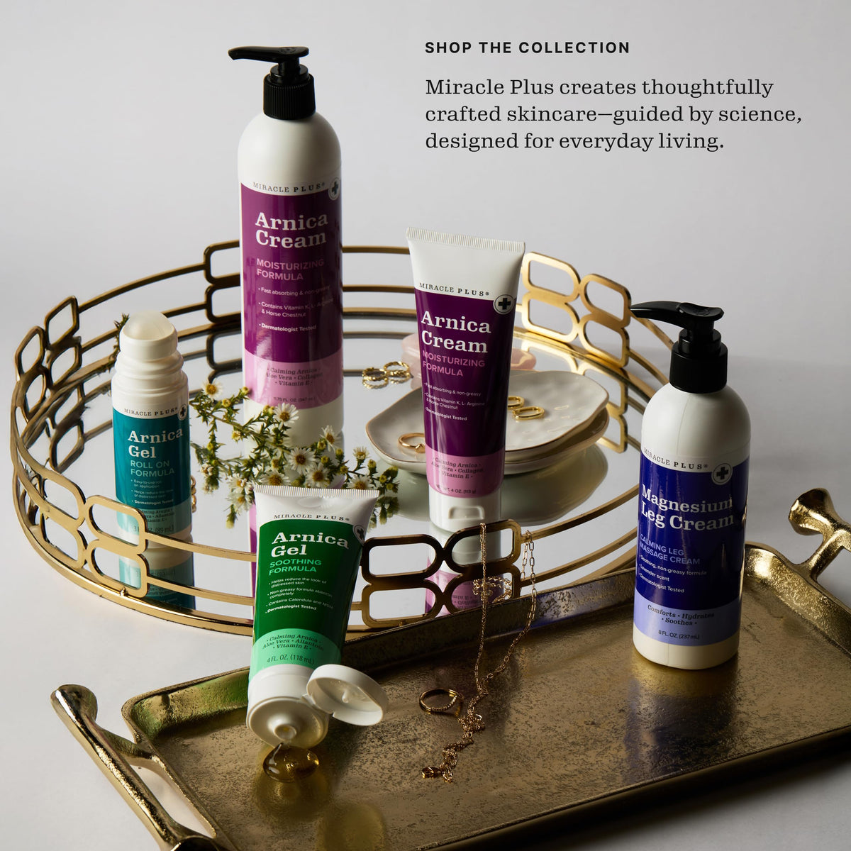 Miracle Plus bottle on bathroom counter suggesting daily routine convenience