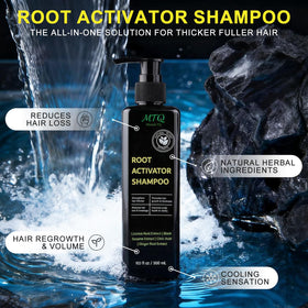 Miracle TQ rich shampoo texture dispensed from bottle for easy application