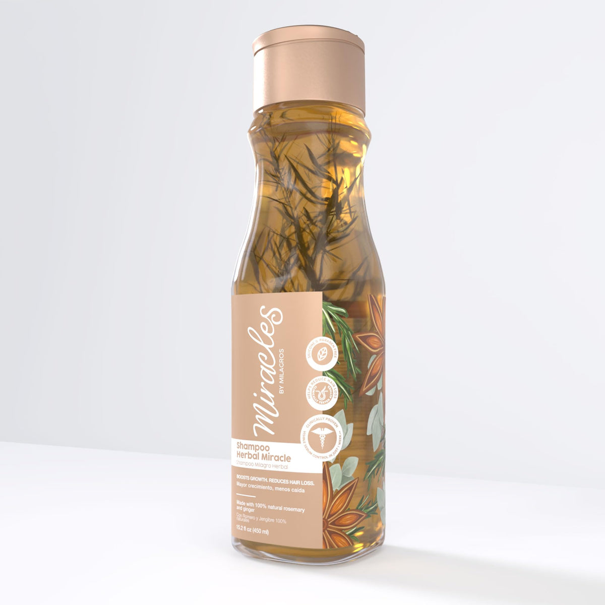 Miracles By Milagros front bottle showing packaging and clear product benefit