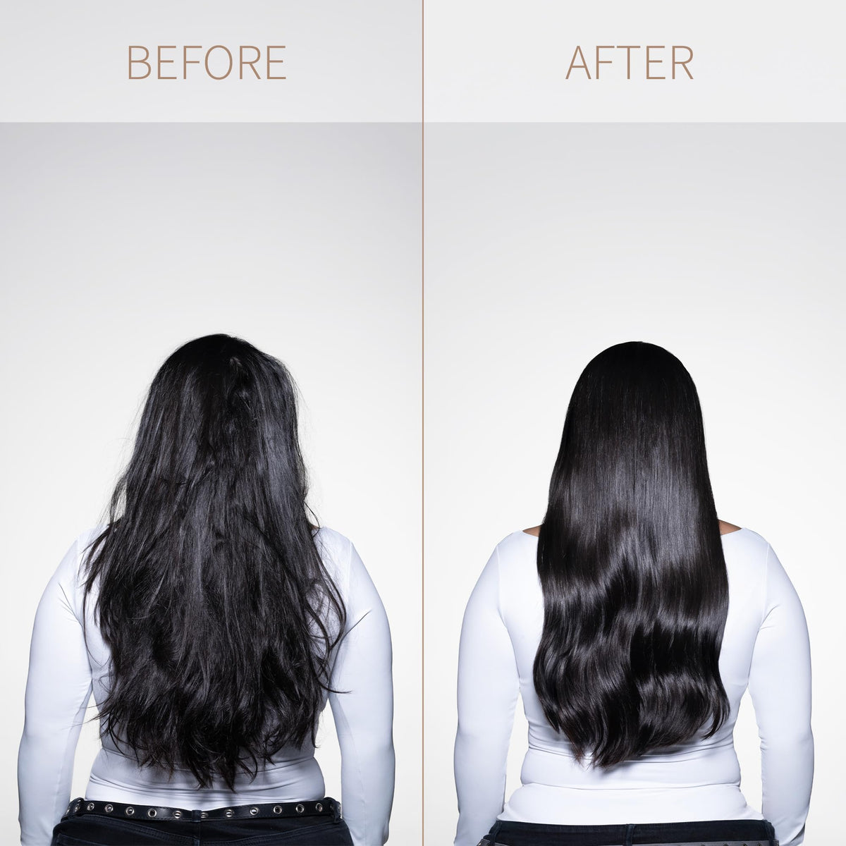 Miracles By Milagros before and after hair photo illustrating smoother, stronger hair benefit