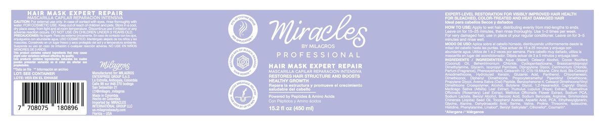 Miracles By Milagros on salon shelf conveying professional-grade treatment