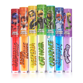 Miraculous front packaging showing seven gloss tubes and vibrant characters — clear selection
