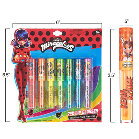Miraculous lip gloss set arranged in party bags ready for gifting and events