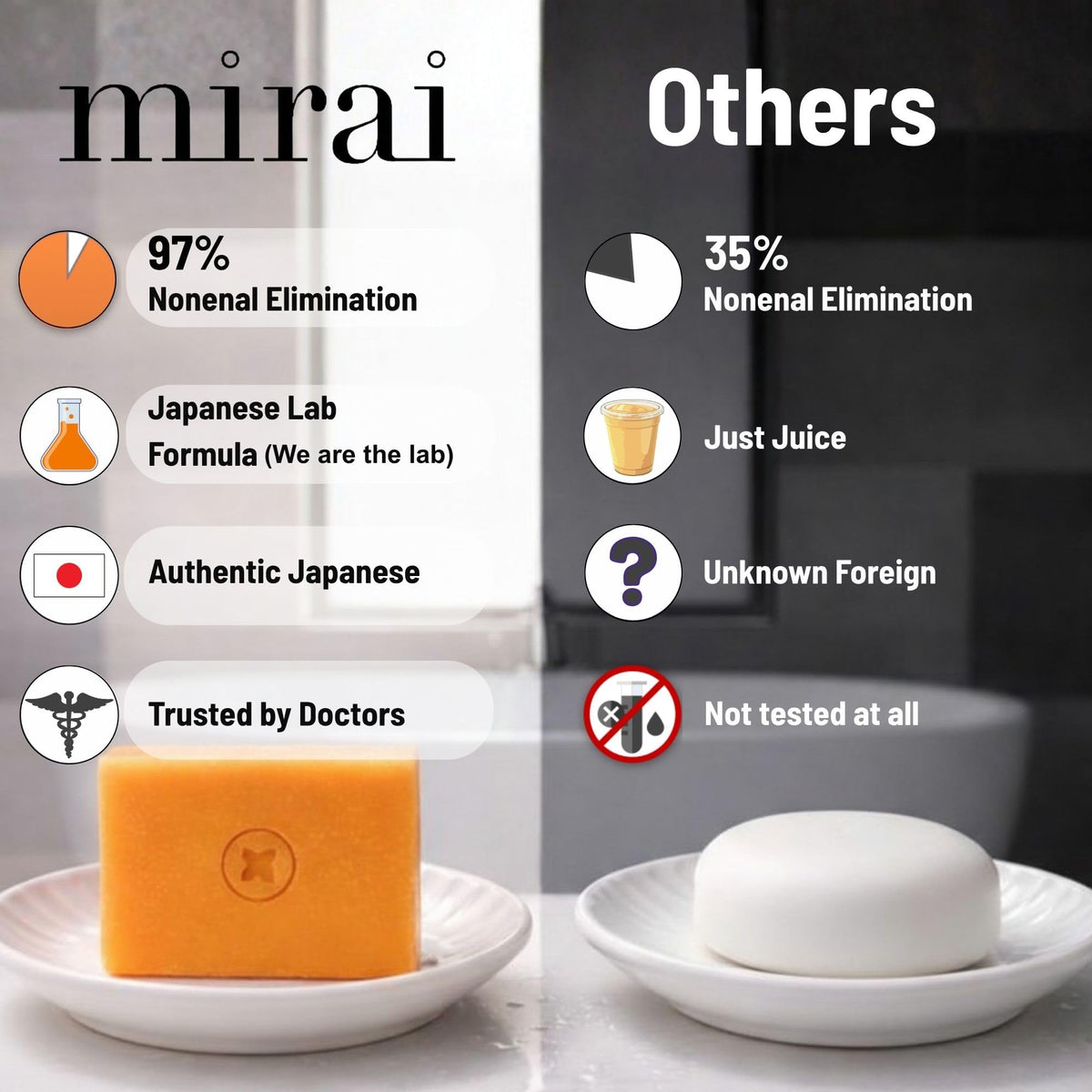 Mirai persimmon extract ingredient close-up for natural deodorizing