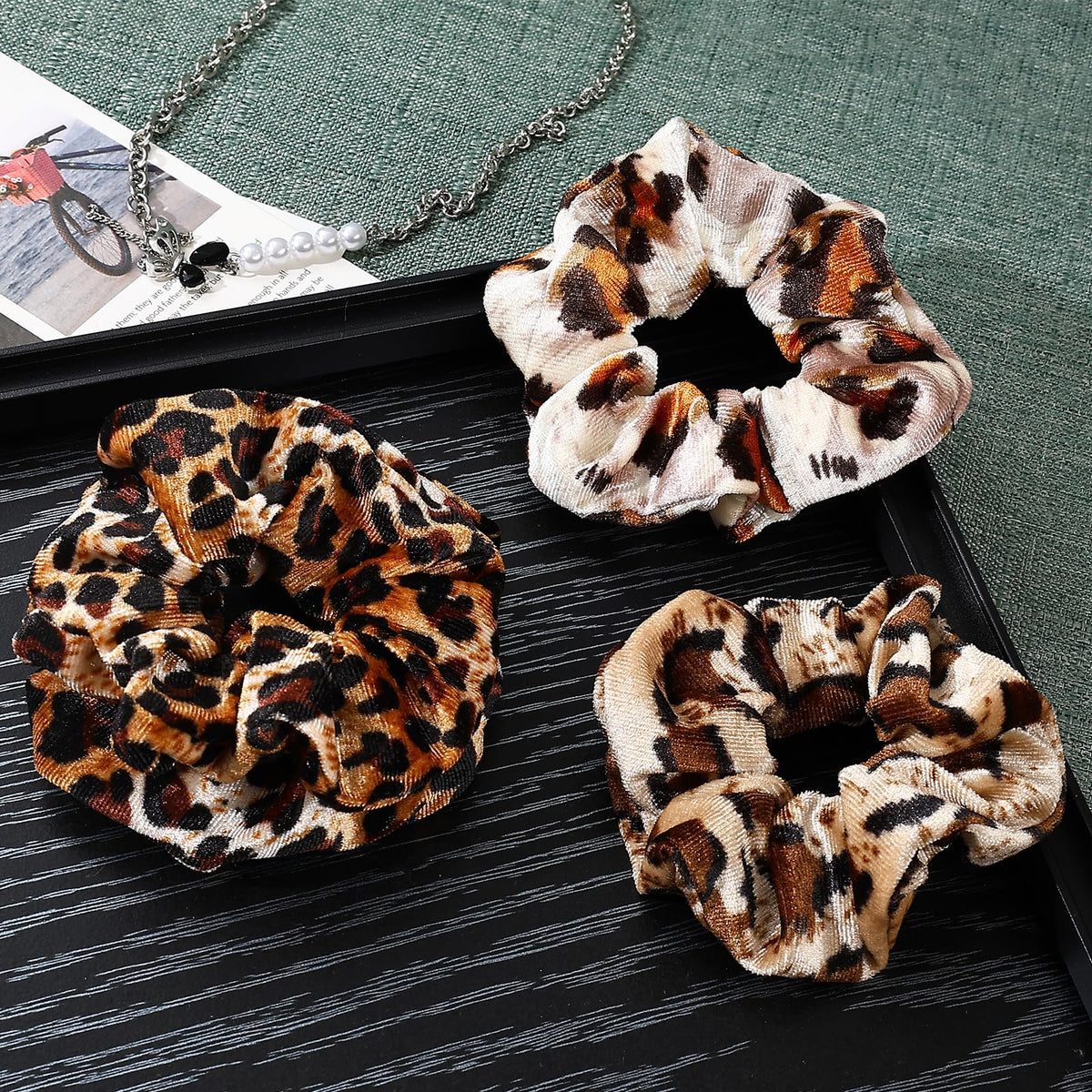 Mirlern scrunchie worn on wrist doubling as bracelet for convenience