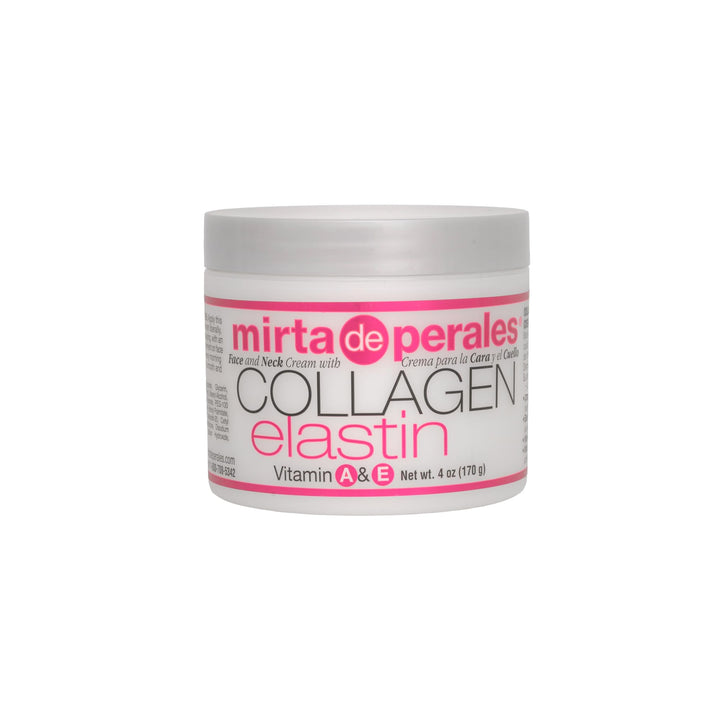 Mirta De Perales jar front view showing product label and firming benefits