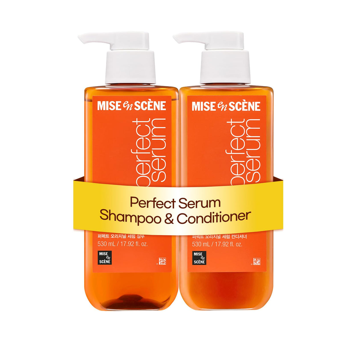 mise en scene front packaging showing bottles and set benefits