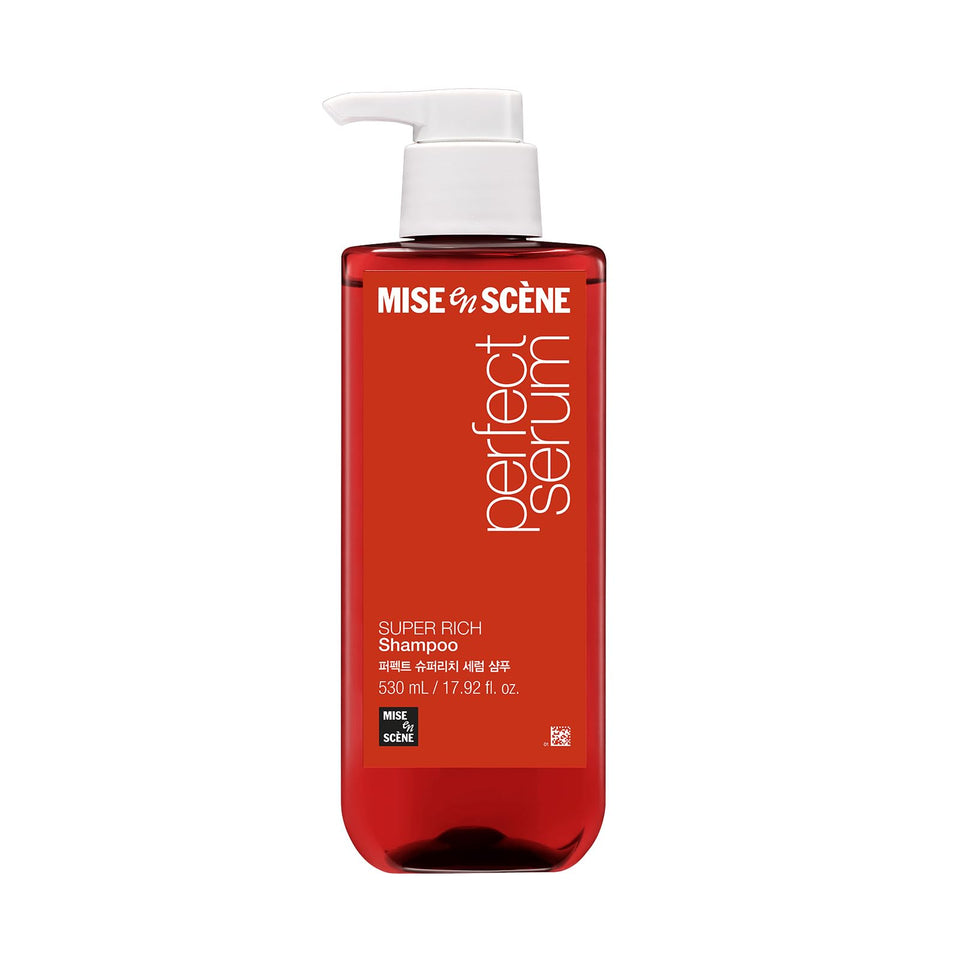 Mise En Scene front packaging showing bottle and branding, highlighting professional benefits