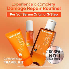 Mise En Scene mini shampoo close-up pump demonstrating gentle cleansing benefit
