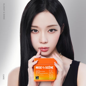 Mise En Scene open jar with creamy texture highlighting nourishing capsules benefit
