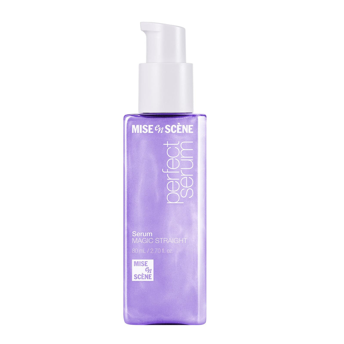 Mise En Scene front bottle showing sleek packaging and product benefit