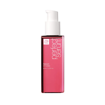 Mise En Scene front packaging showing bottle and powdery scent benefit