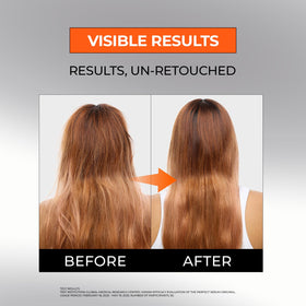 Mise En Scene serum spread on palm illustrating easy application and non-greasy finish