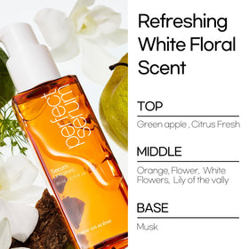 Mise En Scene product label detail listing clean-beauty ingredient highlights