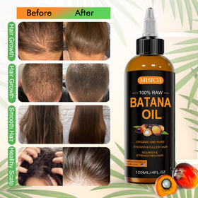 MISICH batana oil label close-up displays natural ingredient list and benefits
