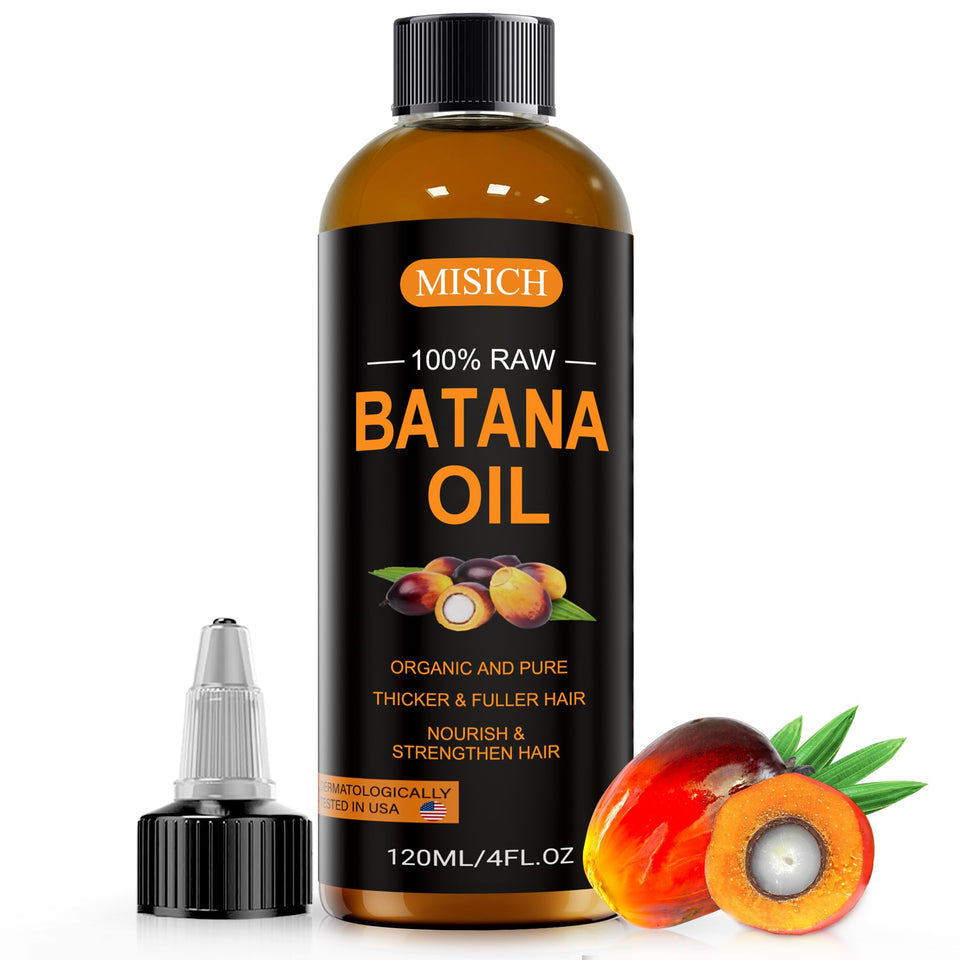 MISICH batana oil front bottle shows pure unrefined oil for nourishing hair