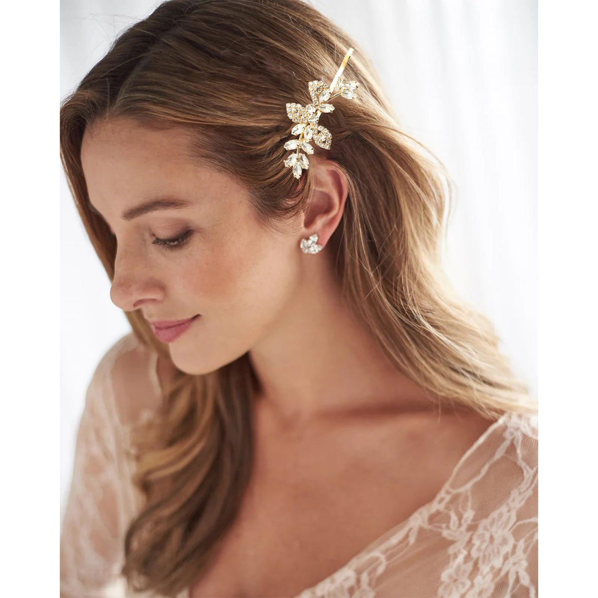 Miskate clips in use on half-up hairstyle demonstrating secure hold and style lift
