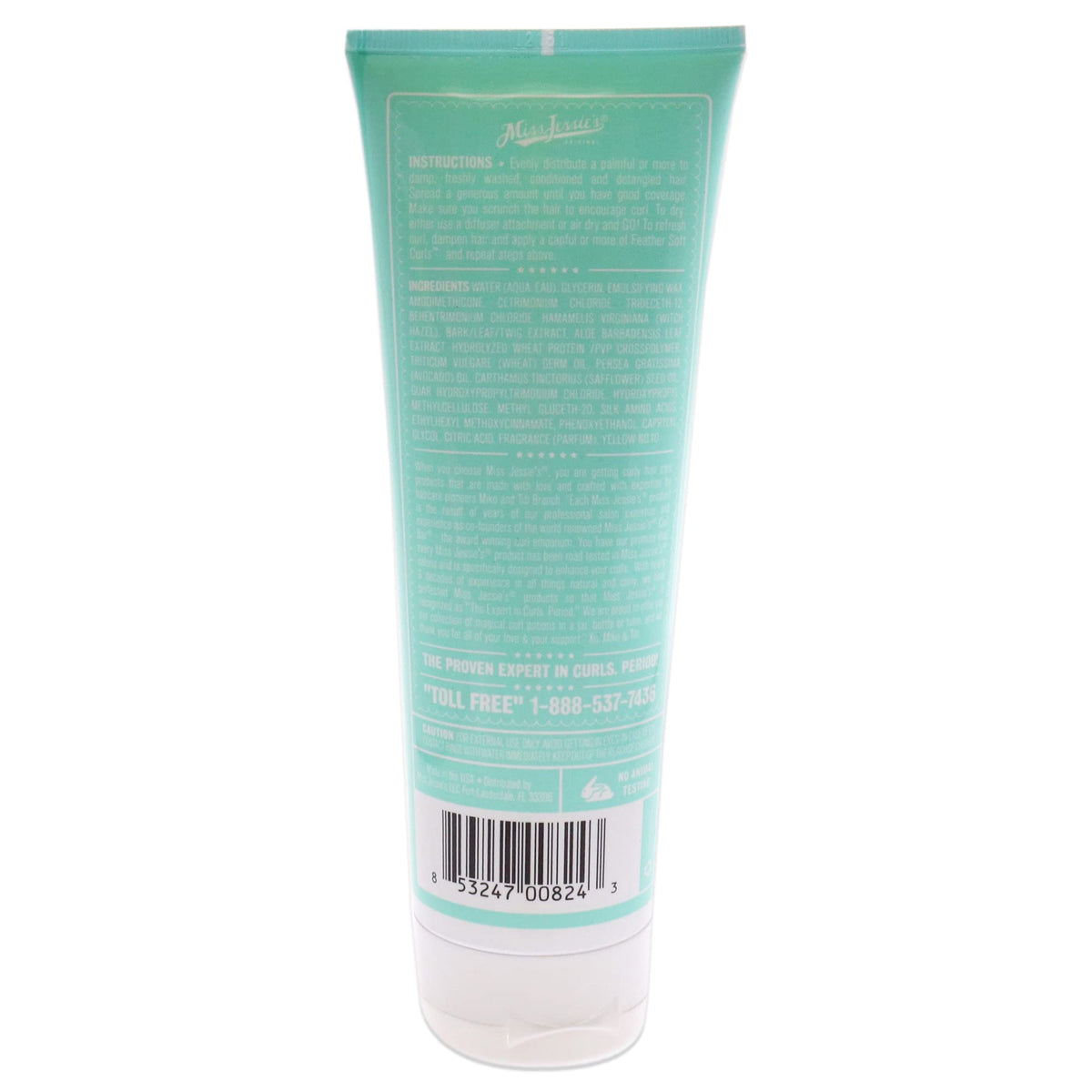 Miss Jessie's lotion texture on hand demonstrating lightweight spreadability and softness