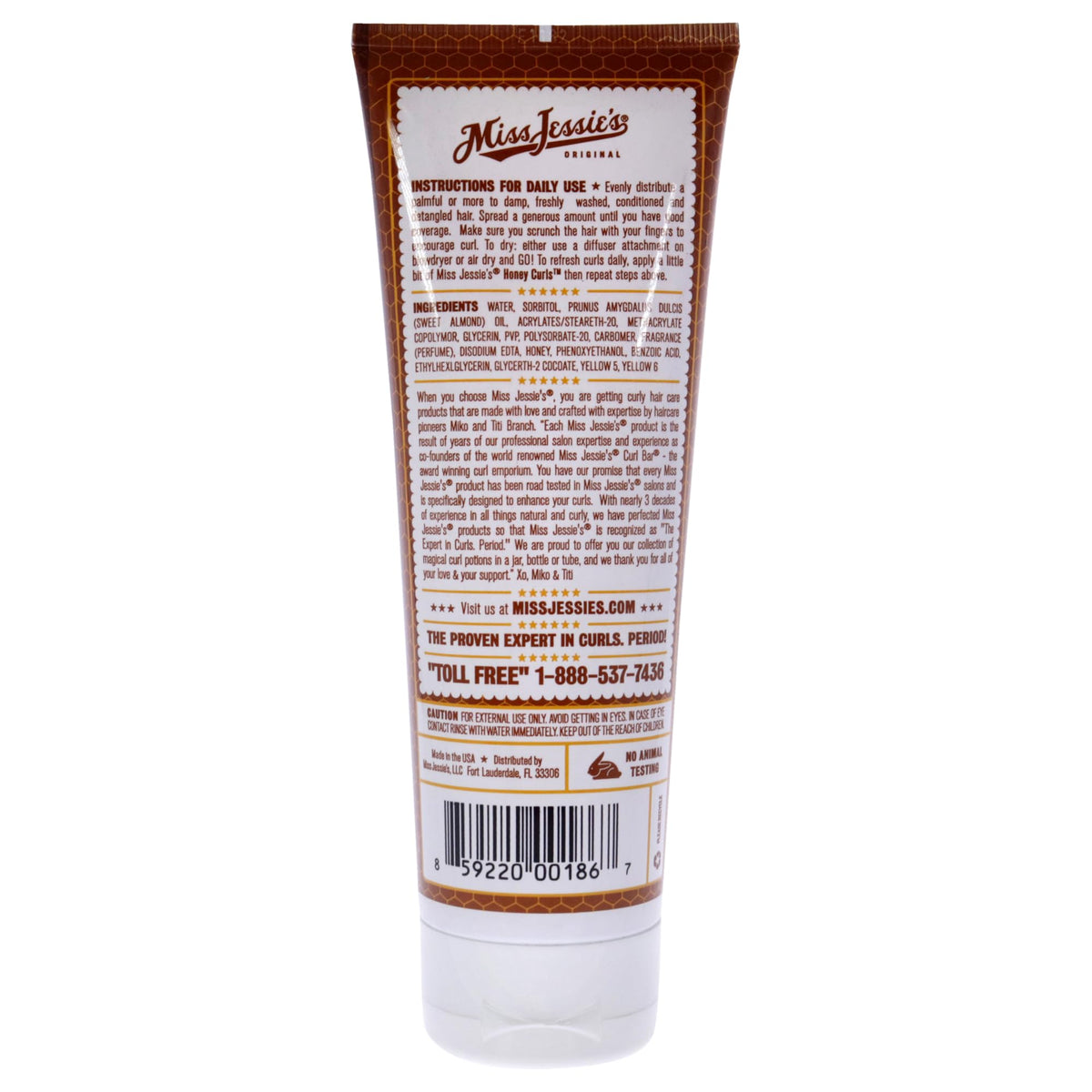 Miss Jessie's Honey Curls emulsion texture on hand demonstrating creamy slip and easy spread for styling