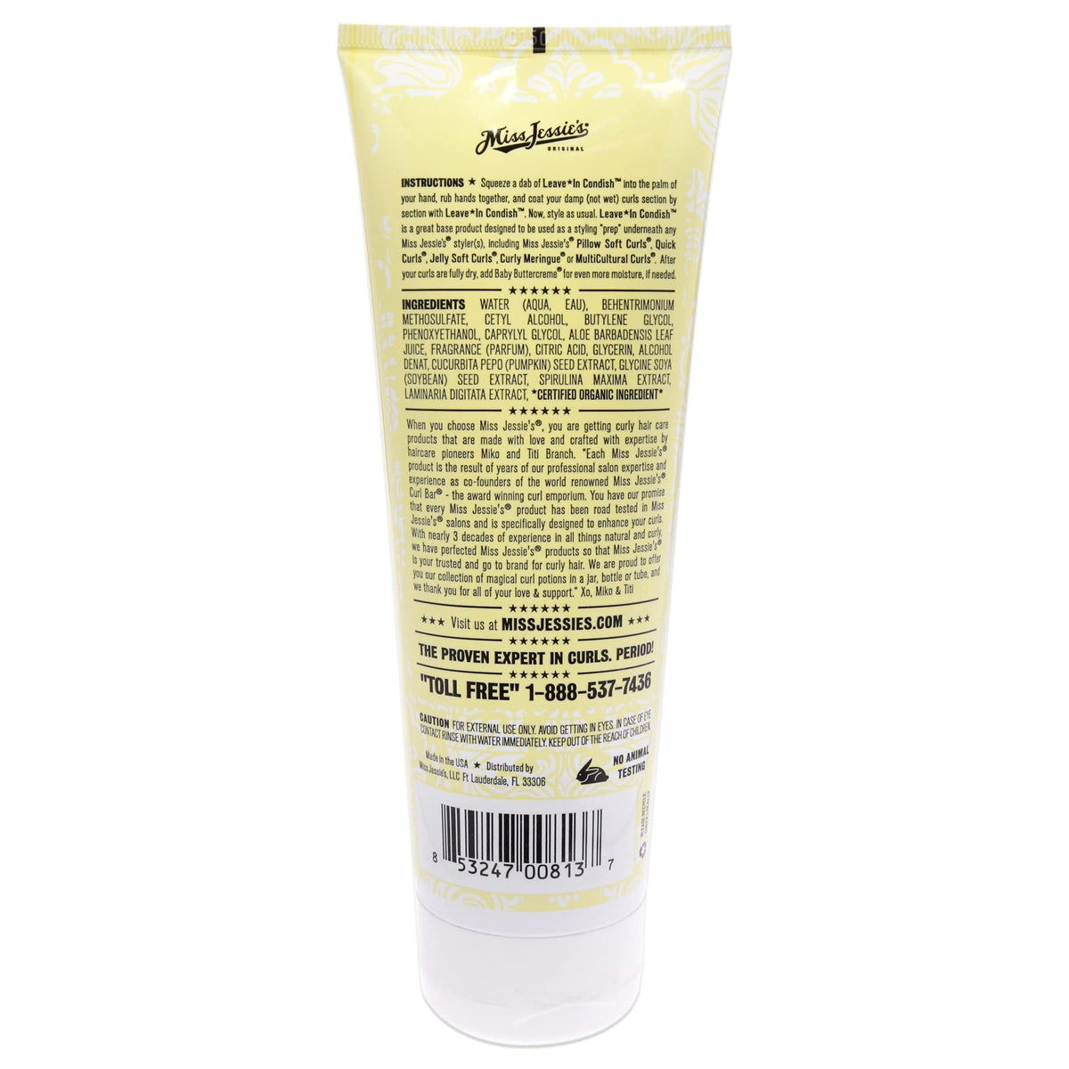 Miss Jessie's texture close-up in hand showing lightweight absorbent finish
