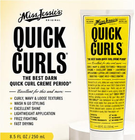 Miss Jessie's cream in palm ready to apply for lightweight frizz control