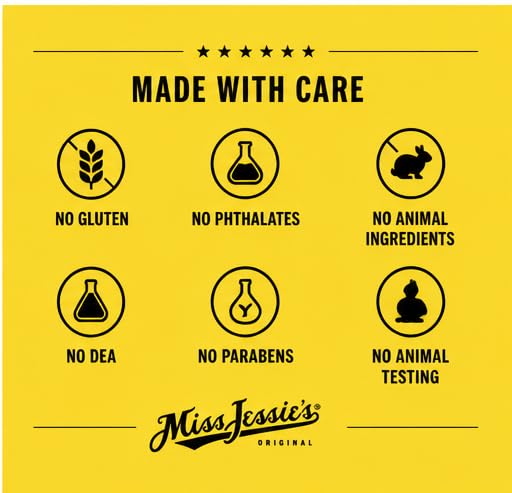 Miss Jessie's close-up label highlighting scent and conditioning benefits